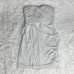 White Strapless Dress - 5